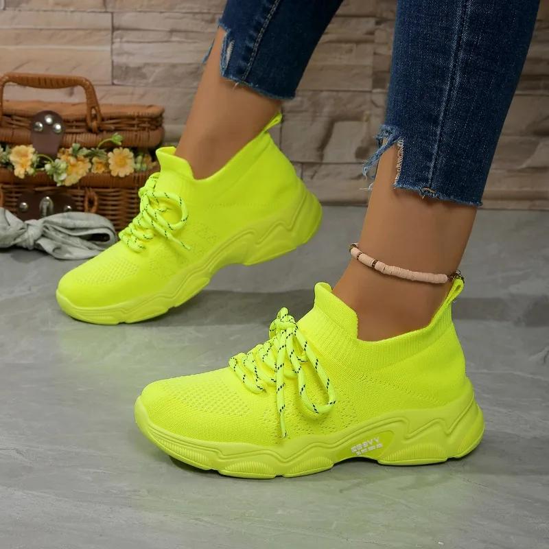 Fashion Fashion Plus Size Outdoor Slip-Resistant Casual Breathable Sneakers 2025 Hot Sale Ladies Shoes Lace-up Women's Vulcanize Shoes