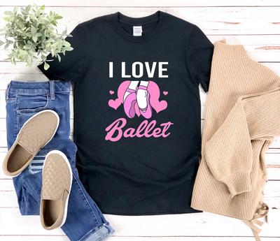 Ballet and Kids Tshirt, I Love Ballet and Kids Tshirt, Dancing Lover, Ballet Lover and Kids Tshirt, Ballet Dance Gift, Ballet Teacher Gift