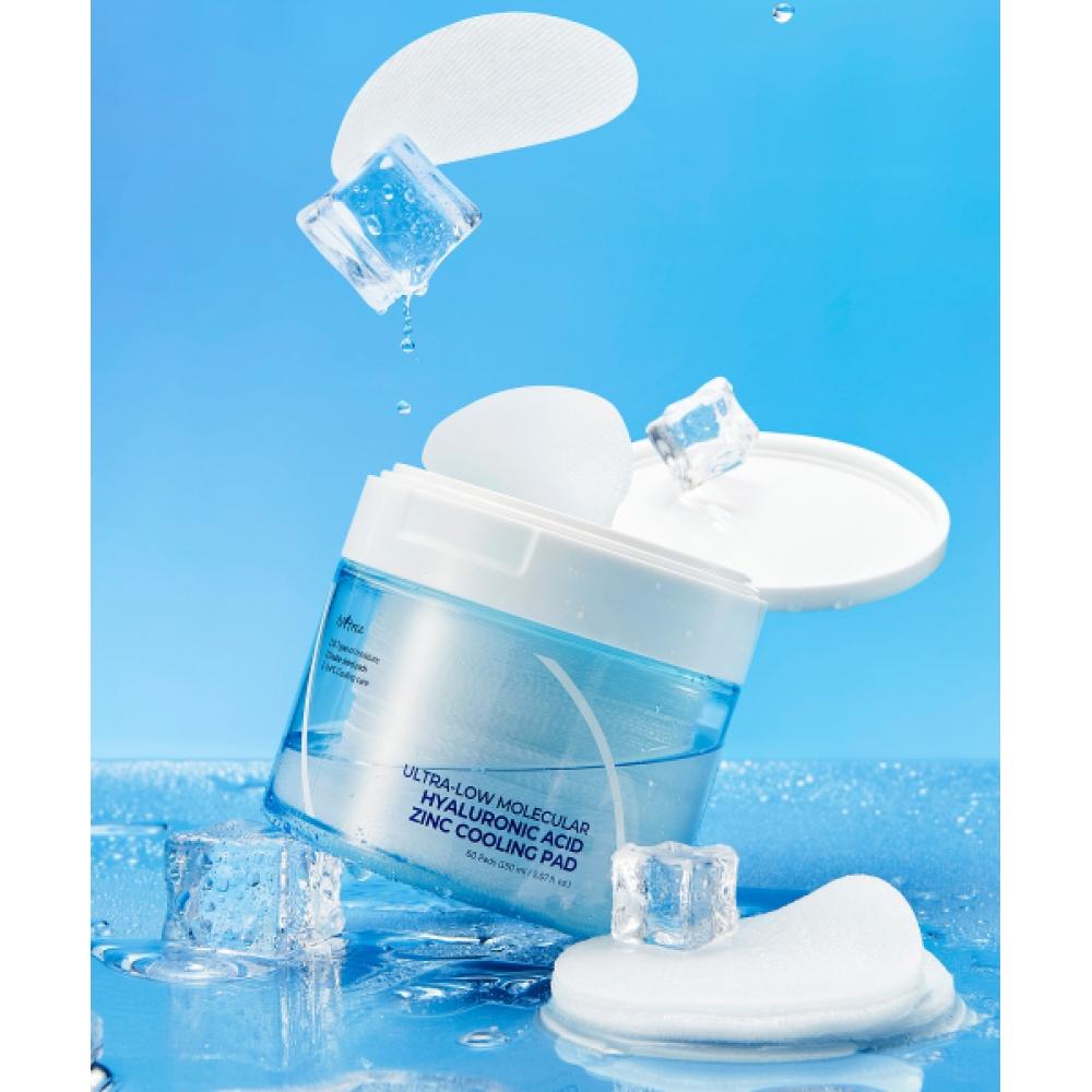 Isntree Ultra Low Molecule Hyaluronic Acid Zinc Cooling Pad 60 Sheets