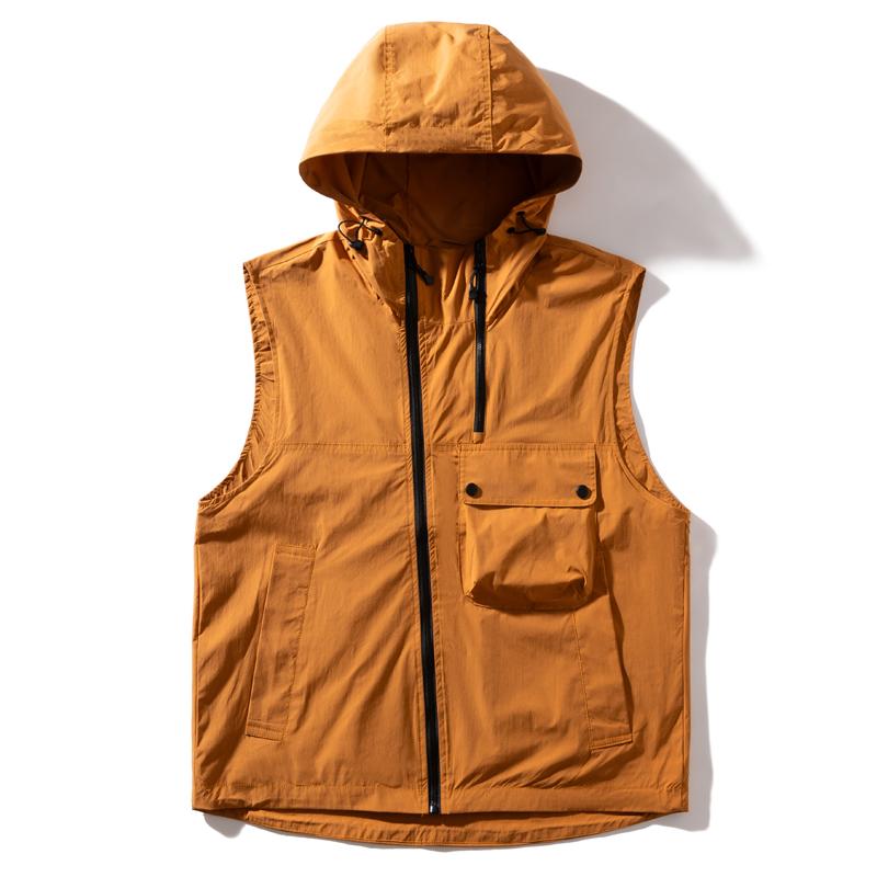 Unisex Lightweight Hooded Vest, Casual Outdoor Sleeveless Jacket with Pockets (M-3XL)