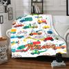 Custom Name excavator Theme Printed Blanket - Perfect for Couch, Bed, Travel & Outdoor Use | Machine Washable, Cozy & Durable.