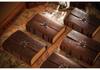 Handmade European Style Cowhide Sketchbook - Retro Traveler Diary Notebook (Thick Bound)