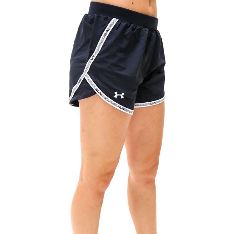 Under Armour Fly-By 2.0 Lauf-Schnelltrocknend Atmungsaktiv Freizeit-Shorts Damen-Shorts Schwarz 1361392-001