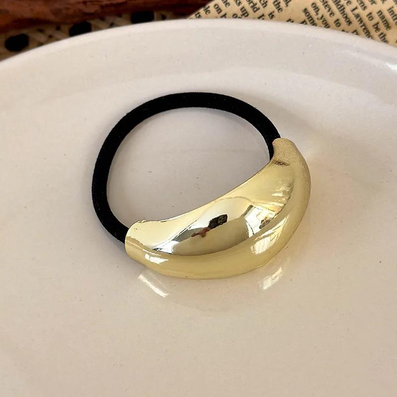 

Новый Дизайн Простой Металлический Геометрический Ободок Женский Модный Универсальный Шнурок для Волос Девушка Завязка Хвоста Резинка Аксессуары для Волос Ретро