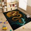 15 Sizes Golden Dragon with Moon Waterfall Print Carpet Rug for Living Room Bedroom Sofa Doormat Home Decor Non-slip Floor Mat