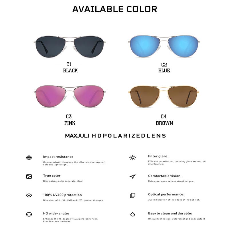 MAXJULI Baby Sea Aviator Sunglasses for Small to Medium Face 8017