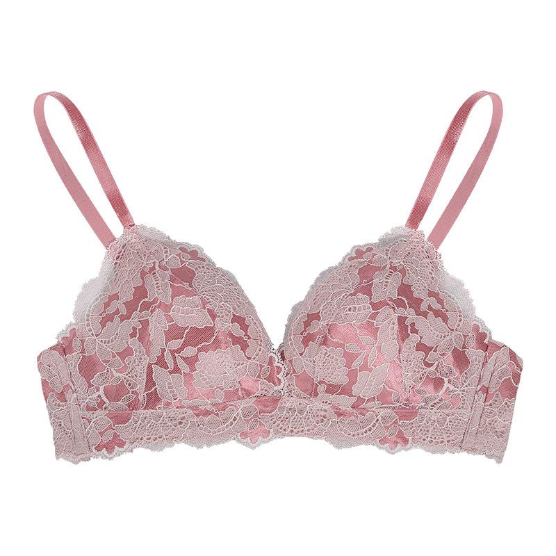 

Модный кружевной бюстгальтер Сексуальный без косточек Глубокий V-образный С поддержкой Маленькая грудь Регулируемый бюстгальтер L
