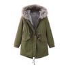 Women's Winter Long Thickening And Velvet Keeping Warm Casual Coat With Hat