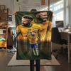 1PC Neymar Jr Patterned Flannel Blanket Suitable For All Seasons for Home Decor Warmth and Comfort Gifts Holiday Present