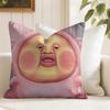KKobito ZZukan Peach Cushion Cover Eco Linen Pillow Case DoubleSided Print Breathable Durable Zipper Home Decor Gift