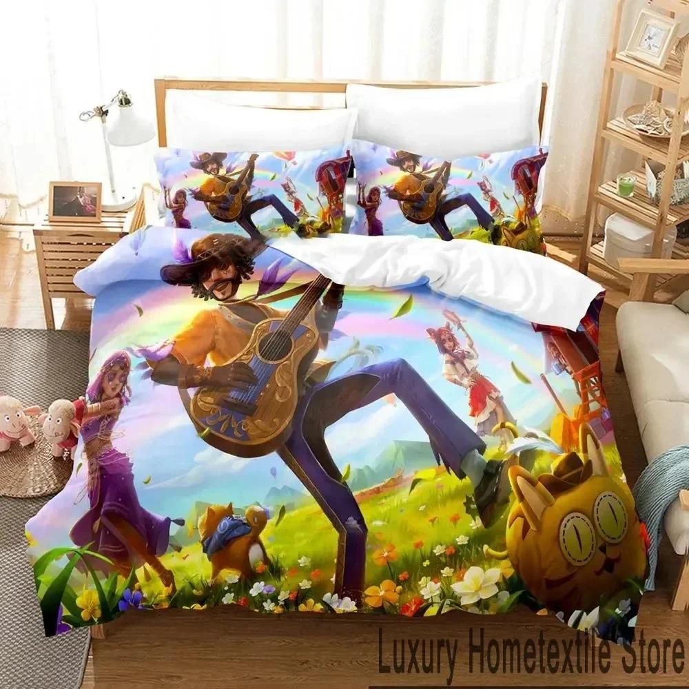 Game Identity V Anime Sleep Bedding Collection Boys Girls Twin Size Queen Dimension King Size Size Bedspread Cover Pillowcase Bed boys Adult Household