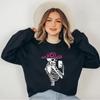 Fun Fashion Crewneck Sweatshirt: "Sorta Merry, Sorta Scary" Long-Sleeve for Autumn/Winter