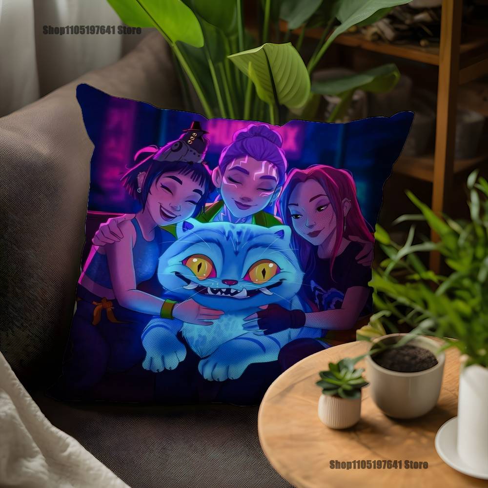 KPop Tiger Of D-Demon H-Hunters Pillow Case For Sofa Decor Car Office Room Printing Cushion Cover Decorations and Protector