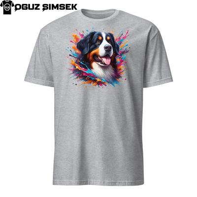 T-shirt Unisexe Bouvier Bernois Coloré | Design Vibrant | T-shirt à Manches Courtes