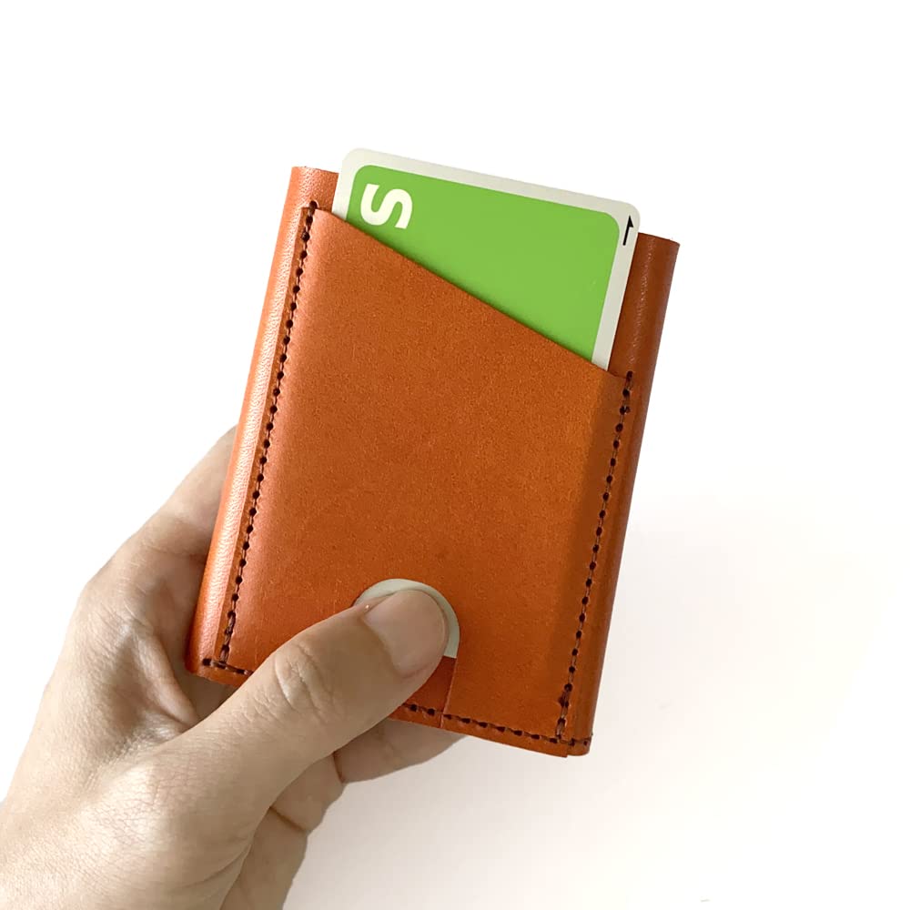 In Wallet Trifold Coin Purse Mini Wallet Small Thin Compact Small Card Holder Tochigi Leather Genuine Leather Leather M002NV [Made Japan] Men's
