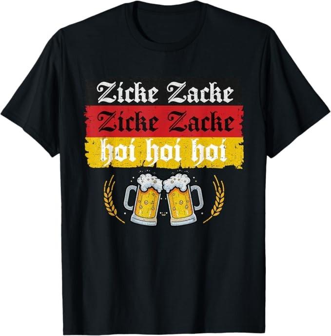 

Zicke Zacke Hoi Oktoberfest German Flag Party Funny T-Shirt L