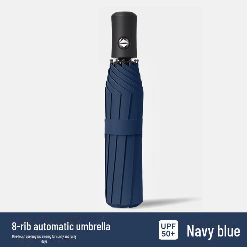 Trefaldigt automatiskt UV-skyddande paraply med anpassad logotyp