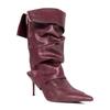 New Women's Luxury Pointed Stile Tto Heels Short Boots Back Air Side Zipper Fashion Party Women's Ankle Boots Western Boots