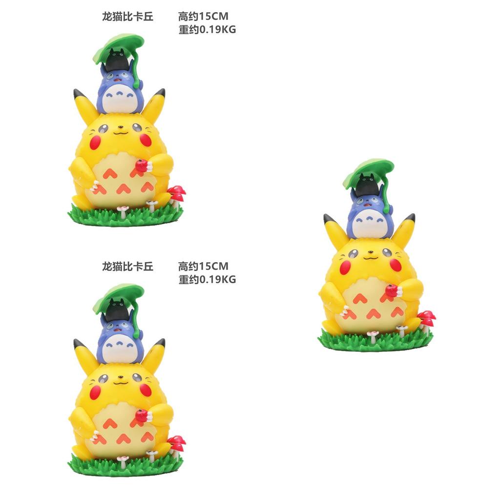 Adorable Pokemon Pikachu My Neighbor Totoro Decorative Character Figure Model Toy For Collectors