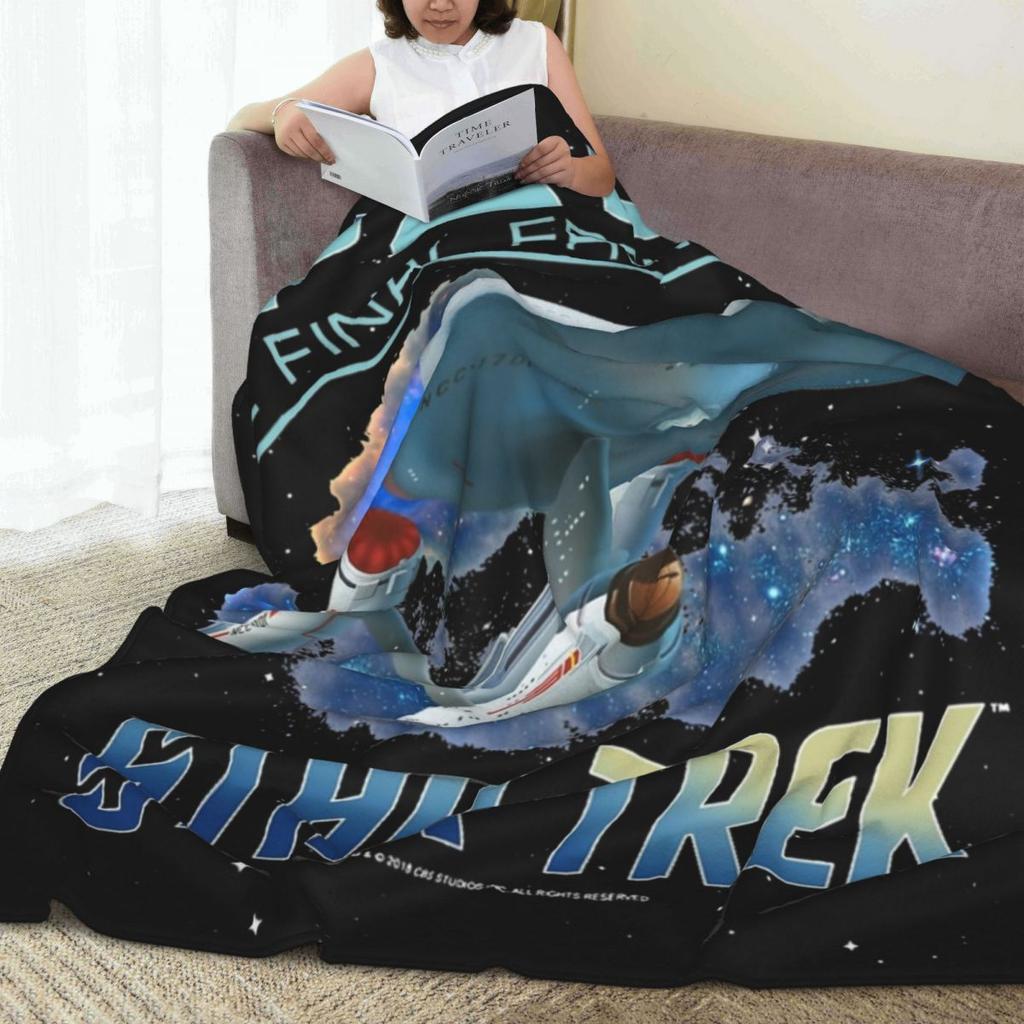Stars Treks The Final Frontier Enterprise Flannel Blanket Creative Throw Blanket for Home Hotel Sofa 200x150cm Plush Thin Quilt