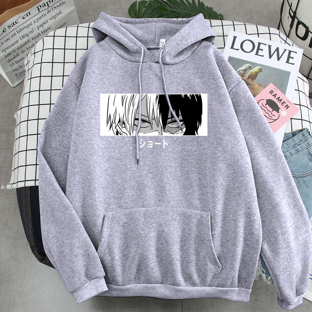 

My Hero Academia Hoodies Shoto Todoroki Comic Man Harajuku Street Hip Hop Warm Men Hoody Sweatshirts Oversie Punk Korean Clothes S