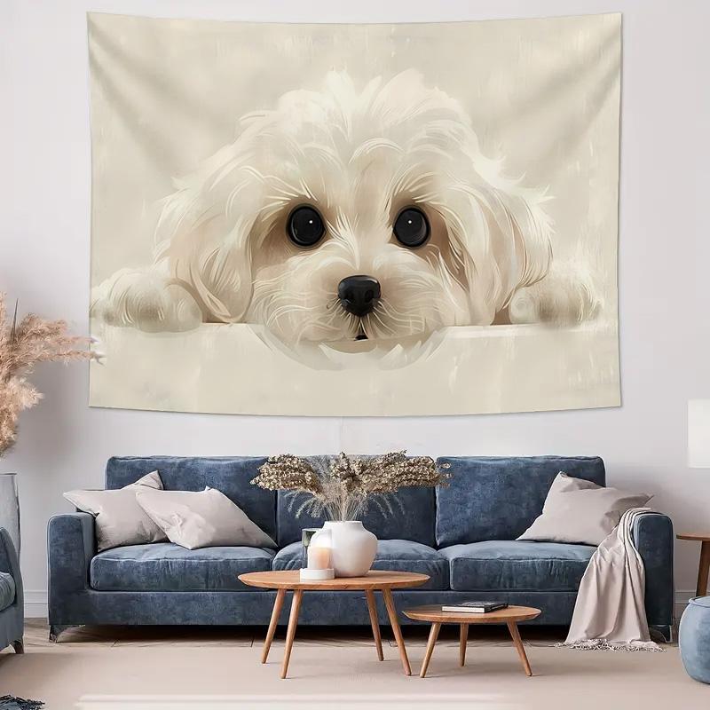 Adorable Pets Alert Cute Dog Wall Hanging Room Decorative Tapestry 74x94cm(29x37in)
