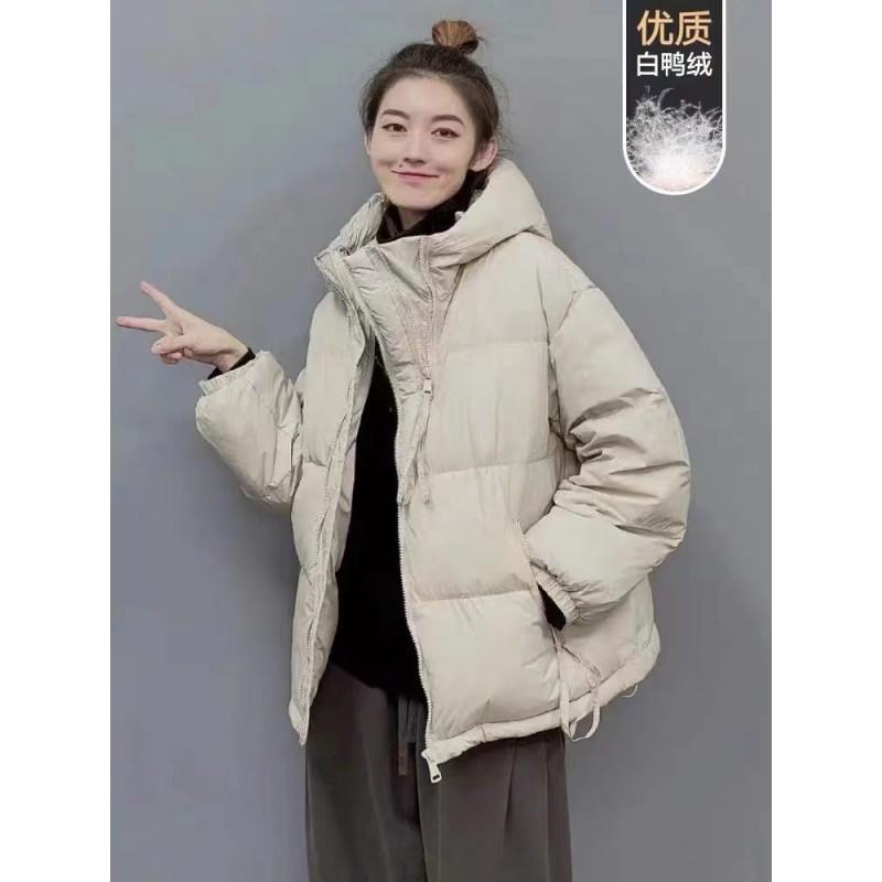 Womens Short Down Jacket 2025 Fall Fashion White Duck Warm Coat
