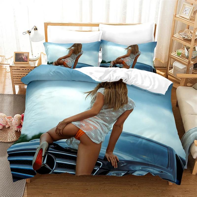 Sexy Beauty Bedding Set Adults Winter Duvet Cover Sets Kids,twin Full Queen King Bedroom Set Fashion Girl Quilt /Comforter Cover