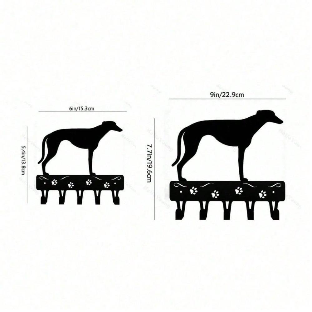 1-Pack Black Metal Dog Design Wall Hook Functional Home Decor for Hallway Entryway Storage Organization Pet Lover Gift