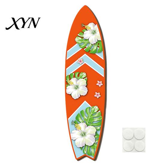 Wooden Surfboard Sign Hawaiian Wall Art, Tropical Beach Decor Sign, Summer Aloha Theme Hanging Plaque Durable for Living Room Kids Room, Coastal Ocean