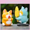 Fun Shiba Inu Corgi Figurine Playful Pvc Design For Desk And Car Accessories