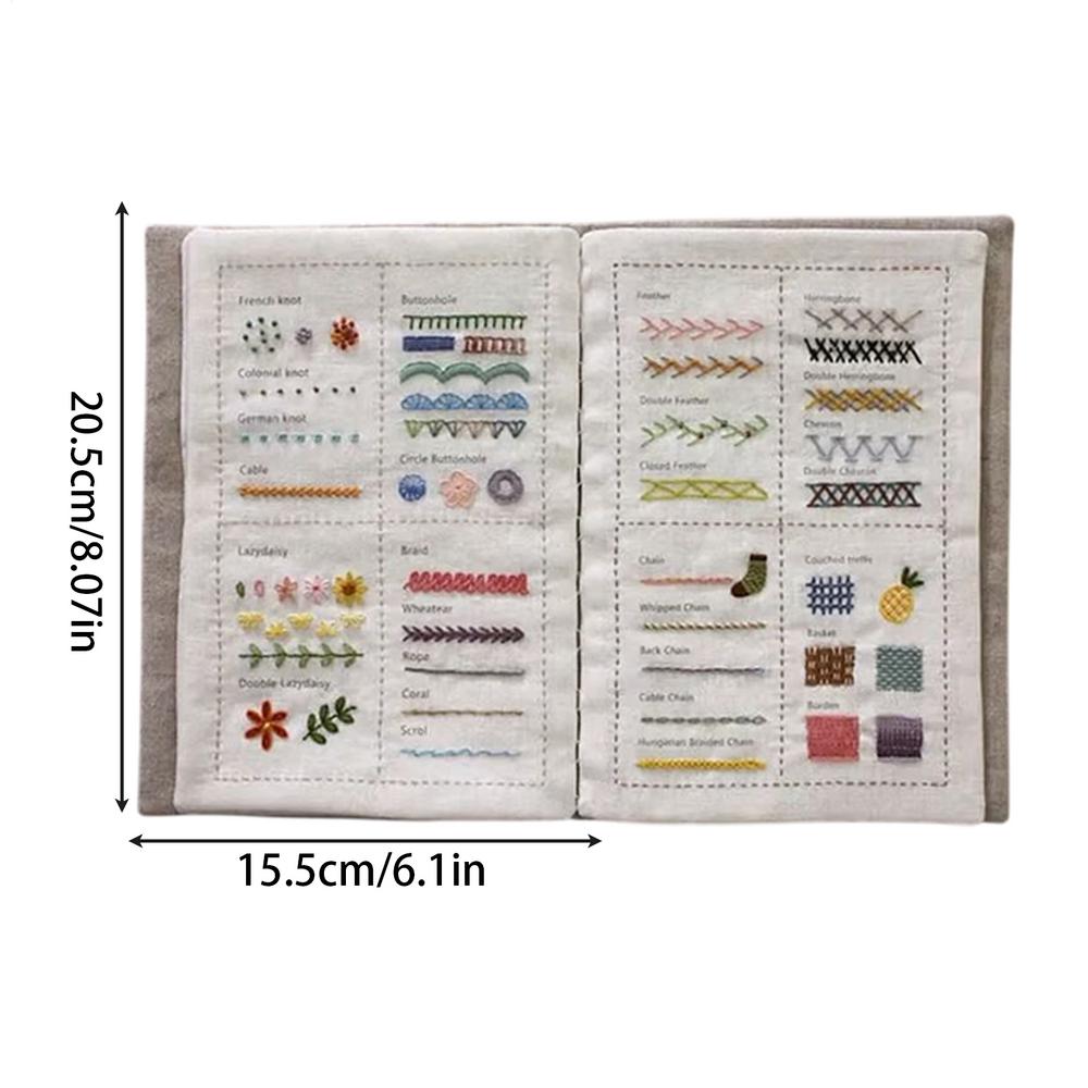 Embroidery Stitches Sewing Adults Crafted Sewing Guide Book with a sewing kit for Beginners and Embroidery Enthusiasts