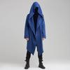 Men Autumn Winter Windbreaker Fashion Hoodie Solid Color Long Sleeve Cold Proof Male Hooded Long Coat