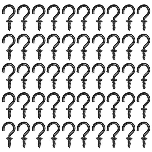 Mini Ceiling Screw Hooks Iron Hanger for Outdoor String Lights Hanging Plants Mug Arts Decorations Cup Extend Hooks