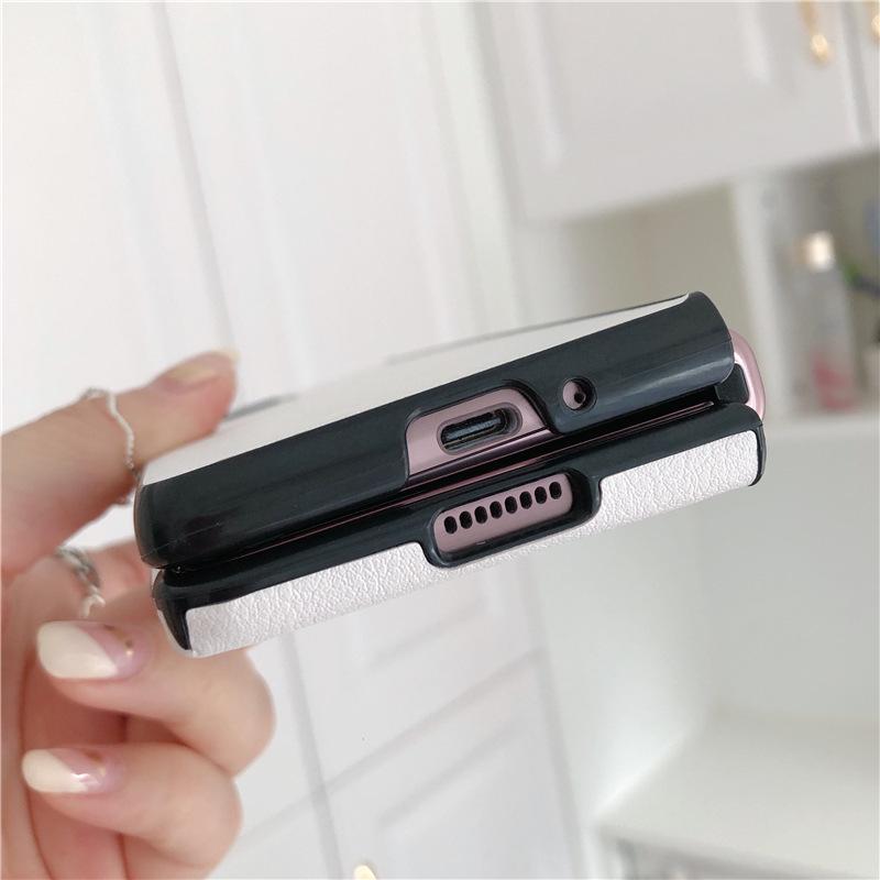 Moda Ortak Adı Lychee Kılıf Samsung Galaxy Z Fold 2 W21 Kapak Anti-Knock Lüks Deri + Pc Kılıfları Fold2 için