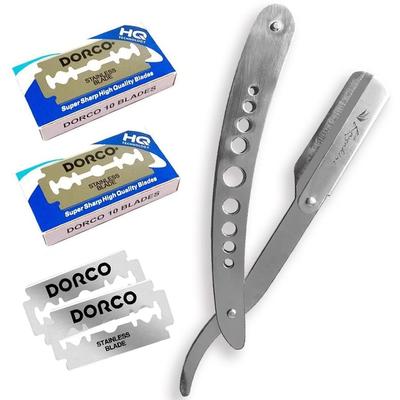 Kazakiri Premium Space Silver Straight Razor 40 Refill Blades Men's Shaving