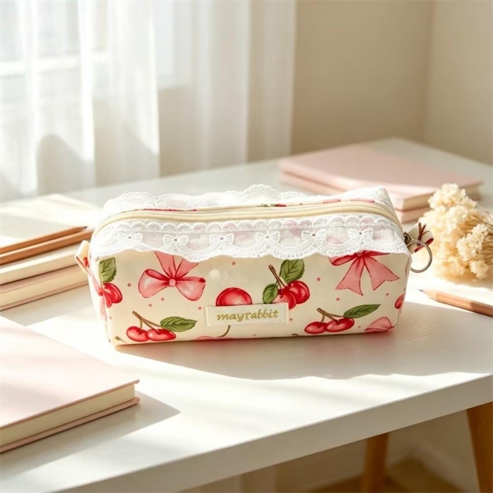 Cotton Pencil Pouch Zipper Pen Bag New Stationery Pouch  School Supplies
