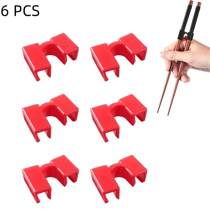 5/6PCS Reusable Chopsticks Trainers Help for Chinese Chopsticks Non-Slippery Learning Chopsticks for Kids Each Age Learner KZ008