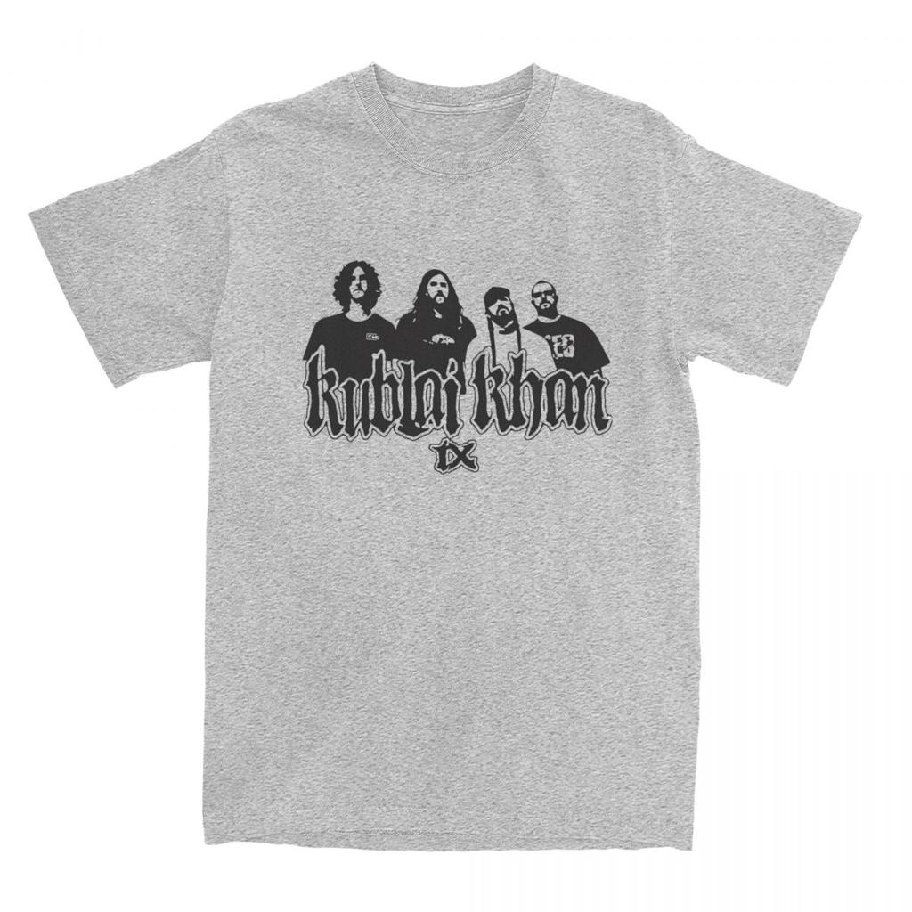 Men's Kublai Khan TX T-Shirts Music Band Pure Cotton Tees Summer Funny Short Sleeve T Shirt O-Neck Hip Hop Tee Shirt Large Size