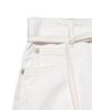 LEE Women Linen Midi Denim Skirt Ecru