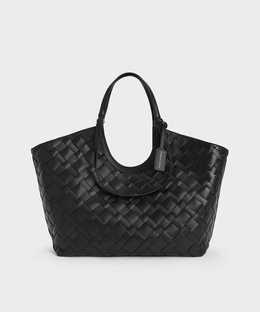 Charles & Keith Yvette Woven Tote Bag 3 Colors Ck2-30701583