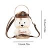 Cute Bear Straw Cup Leak-proof Large Capacity with Adjustable Shoulder Strap for Daily Office Work Outdoors Leisure Occasions