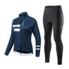 Wosawe Veste de cyclisme à coque souple pour femme, polaire thermique, chaude, très extensible, collants longs, éponge 3D, coussin en Silicone, hiver