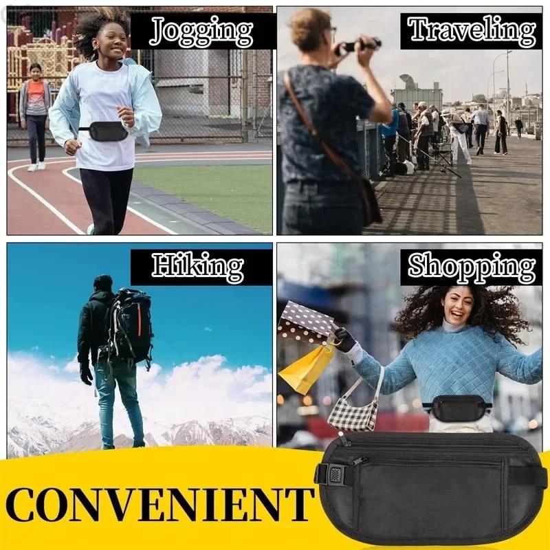 Sport Running Wais Bag Invisible Travel Waist Packs Pouch For Passport Money Belt Bag Hidden Security Wallet Gift Pack Money Bag