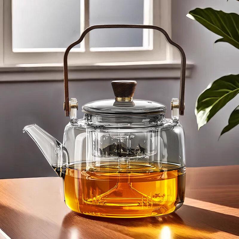 ZISIZ Heat-Resistant Glass Tea Kettle