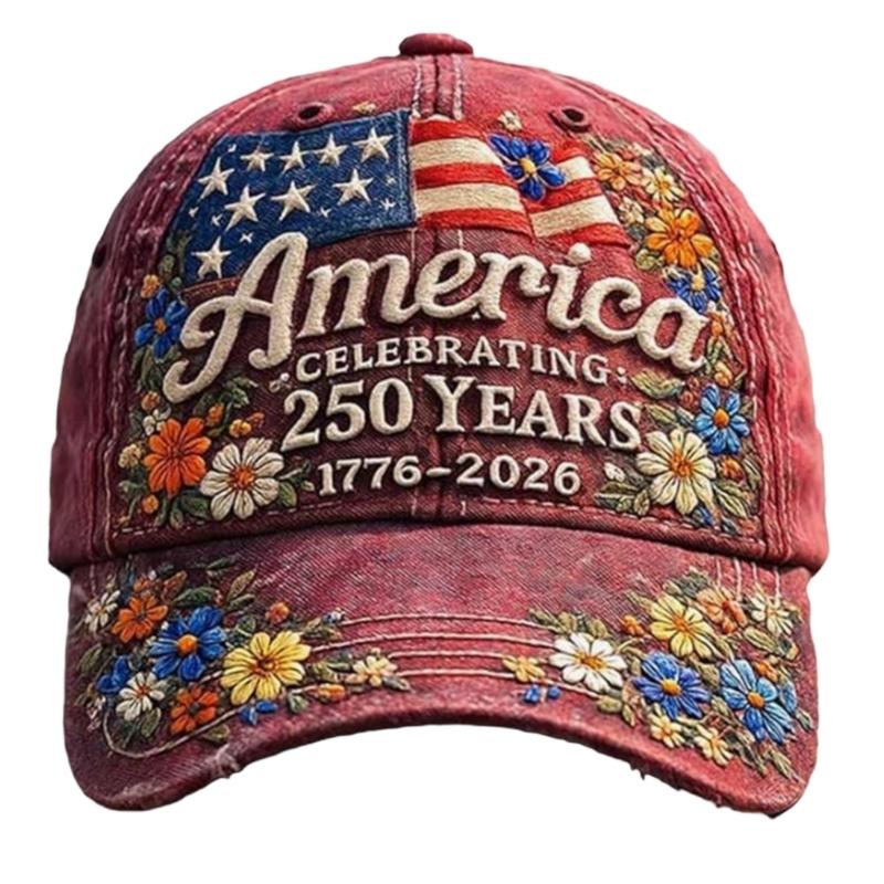 Breathable Cotton Cap For Outdoor Activities 250th Anniversary Of American Independence Lightweight Design