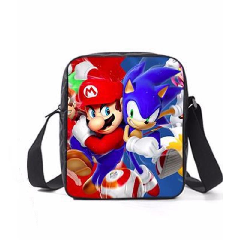 Super Mario Cartoon School Bag Student Backpack Waterproof And Expandable Fashionable And Trendy Style Nylon Material