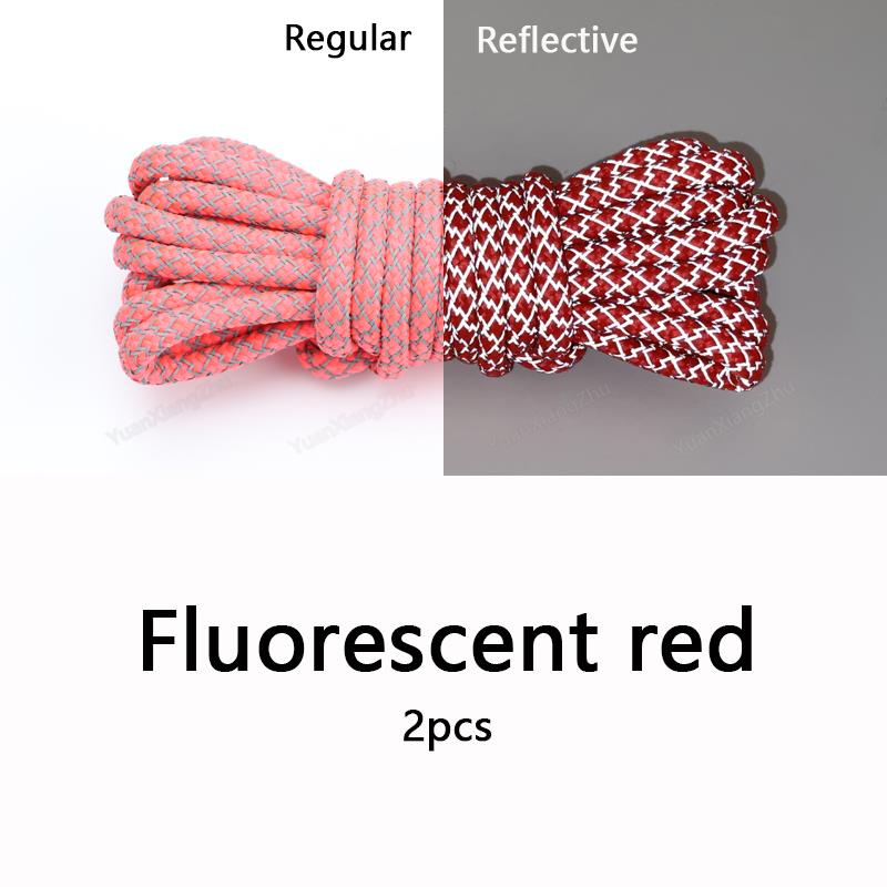 1Pair Reflective Shoelaces Quality Sneakers Shoelaces Round Laces for Shoes Diameter 0.4cm 100/120/140/160cm 1Pair Shoestrings