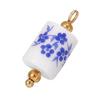 Handmade Ceramic Necklace Pendant, Star Fish Flower Charms with Golden Plated Findings, Ocean Theme Charms for DIY Earring Bracelet Jewelry Making