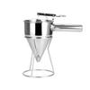 1200ml Stainless Steel Funnel Dispenser Handheld Octopus Ball Tool Cupcake Pancake Baking Tools with Stand Kitchen Accessory